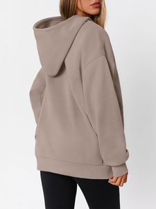 Sudaderas con capucha cortavientos transpirables para mujer, estilo oversize, antiencogimiento, ajuste holgado, diseños OEM, doble capa para mujer - Product Image 2