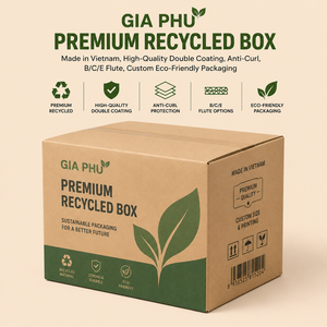 GIA PHU Premium Recycled Corrugated <b>Box</b> Made in Vietnam Eco-Friendly Custom Packaging Rectangle Slotted <b>Box</b> - Product Image 1