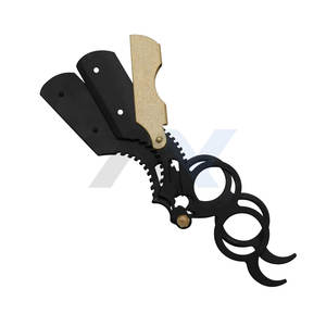 Navaja de afeitar de cuchilla única recta Ring Razors para hombres, profesional, tipo Cut Throat, herramienta de aseo para uso en salón y hogar - Product Image 1