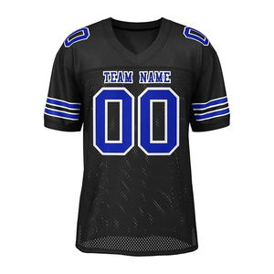 Camiseta de Fútbol Americano Personalizada al por Mayor, Hecha a Medida, Transpirable, 100% Poliéster, Logotipo Frontal, Secado Rápido - Product Image 1