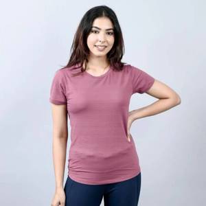 Camiseta Clásica de Algodón para Mujer, Color Sólido, Ligera, Suave al Tacto, Tejido Transpirable, Perfecta para Uso Diario - Product Image 5
