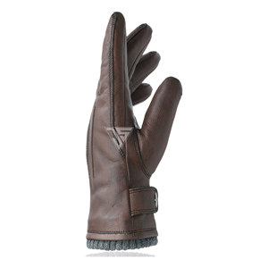 Gants en cuir véritable, gants de conduite, doublure chaude en cachemire et laine, gants classiques en peau de mouton, cousus à la main - Product Image 2