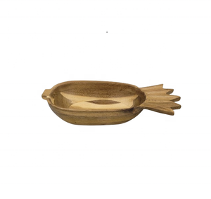 Bandeja de plato de madera de alta calidad, plato de postre/plato de madera de acacia en forma de guitarra, 30x16x4cm/cuencos de madera con cuchara de cocina - Product Image 4