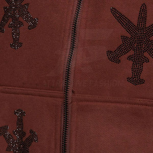 Sudadera con Capucha de Diseño Moderno para Hombre, con Pedrería, Color Sólido, Talla Adulto, Calidad Premium, Sudadera Básica con Pedrería para Hombre - Product Image 5
