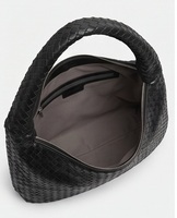 Sac fourre-tout hobo en cuir tressé pour femme avec pochette et chaînes, style preppy vintage, sac à bandoulière de luxe personnalisé, vente en gros directe usine