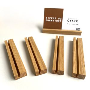 Excelled Business <b>Card</b> Holder Case Wood Resin Business Company Name <b>Card</b> Display Holder for Desktop Resin Wood Business <b>Table</b> Us - Product Image 6