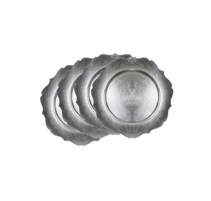 Best Selling Gold Metal Charger <b>Plate</b> Solid Color Polished Glam Design Handmade Party Dinnerware <b>Plate</b> Serving <b>Plate</b> - Product Image 6
