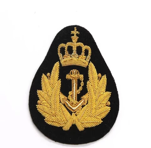 Wholesale Eco-Friendly Nickel-Free Handmade Embroidered Bullion Badge Metal <b>Material</b> <b>Sew</b>-On Bullion Wire Logo by OEM Services - Product Image 2