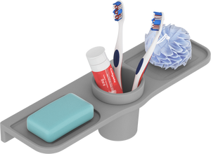 Porte-savon carré élégant avec plateau en verre, fixation murale, accessoires de salle de bain, installation facile, pour salles de bain modernes - Product Image 3