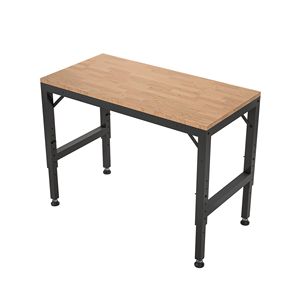 Banco da Lavoro Regolabile per Falegnameria da 48 Pollici, Tavolo da Officina in Legno di Gomma Resistente con Cuscinetti in Gomma, Postazione di Lavoro in Legno Duro ad Alta Resistenza - Product Image 1