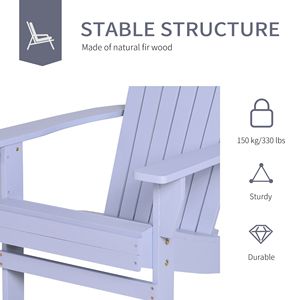 Sedia Adirondack Oversize con Portabicchieri Grigia, Arredamento da Esterno per Braciere - Product Image 5