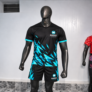 ชุดฟุตบอลโพลีเอสเตอร์ 100% แบบซับลิเมชั่นสั่งทำพิเศษ เสื้อและกางเกงฟุตบอลส่วนตัว แห้งเร็ว สำหรับสโมสรสมัครเล่นและโรงเรียน - Product Image 4