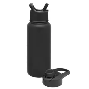 Plastic Sports Water Bottle With Straw Lid in Teal High Quality Thermos Insulated Bottle Sports Plastic Water Bottle