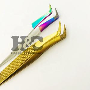 Pince à épiler d'extension de cils personnalisable pointes anti-poussière en diamant nouvelle pince à cils durable en acier inoxydable Logo privé accepter le vison - Product Image 1