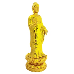 Statue de bouddha personnalisée trophée d'artisanat en métal plaqué or prix spirituel pour les réalisations et décor zen prix de sculpture bouddhiste - Product Image 4