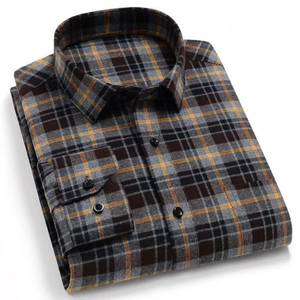 Best Quality Men's Custom Color Regular Fit Flannel <b>Shirt</b> Knitted Breathable Eco Friendly Quick Dry Casual Long Sleeve Single - Product Image 4