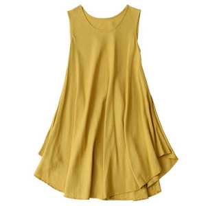 Conjunto de Ropa para Mujer de Larga Duración, 100% Algodón, Sin Mangas, Cómodo, Hecho a Mano, Vestido Sólido - Product Image 3