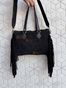 Bolso Tote de Cuero Vacuno Occidental con Flecos de Cuero Tallado a Mano, Bolso de Mano Elegante, Bolsos de Cuero para Mujer Multiusos - Product Image 3