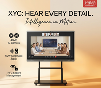 IKAR JX-E5A Centro de Sala de Juntas Empresarial, Pantalla Interactiva 4K de 65 Pulgadas, 16 GB de RAM, 256 GB de ROM, Sistema Operativo Android 13, Cámara con Seguimiento de Personas por IA con 40 Puntos Táctiles