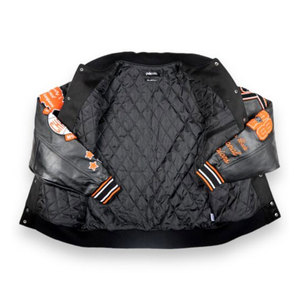 Chaqueta de Cuero Genuino para Hombre, Diseño Unisex con Bloques de Color, Personalizada, de Alta Calidad, Cuello Alto, Transpirable, Resistente al Viento, para Invierno - Product Image 6