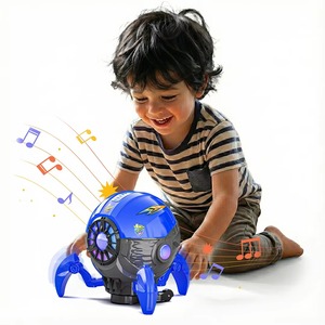Juguete de Pulpo Musical No Eléctrico Mirana, con Movimiento por Fricción, Luces de Colores, Interactivo, para Bebés, de Plástico ABS, para Aprendizaje Temprano - Product Image 1