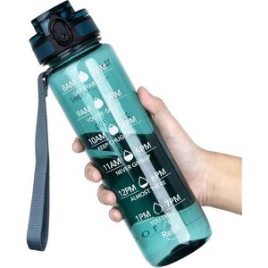 Borraccia Sportiva Motivazionale da 32oz in Tritan con Indicatore Orario, Senza BPA, Bocca Larga, Antigoccia per Ann - Product Image 1