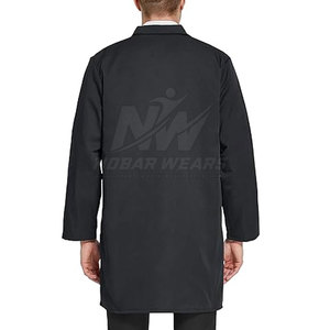 เสื้อกาวน์แพทย์คลาสสิกสำหรับผู้ชาย ชุดยูนิฟอร์มห้องปฏิบัติการ แขนยาว สวมใส่สบาย ทนทาน ชุดทำงาน ผลิตตามสั่ง - Product Image 5