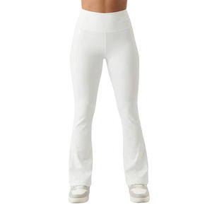 Leggings Deportivos para Mujer, Estilo Moderno 2026, Cintura Alta, Tela Suave y Elástica, Color Blanco, para Gimnasio y Uso Diario - Product Image 1