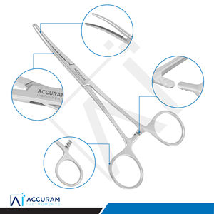 Pinza Hemostática Curva Accuram Rochester Pean de 14 cm, Pinza Quirúrgica para Arterias, Instrumento de Acero Inoxidable con Bloqueo para Apósitos Dentales - Product Image 2