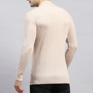 Suéter de Cachemir 100% para Hombre, Cuello Alto Acinturado, Manga Larga, Color Sólido, Tejido de Punto para Otoño - Product Image 2