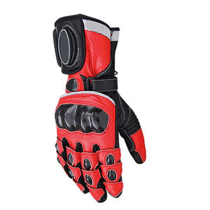 Guantes de Motocicleta Ligeros de Cuero Genuino de Primera Calidad con Diseño de Puntos para Motocross y Protección de Manos al Conducir - Product Image 4