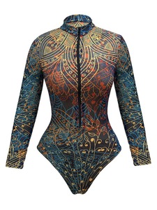 Maillot de bain une pièce pour femmes, avec pantalon de plage, protection UV, manches longues, vêtements de plage pour femmes, vêtements de surf - Product Image 4