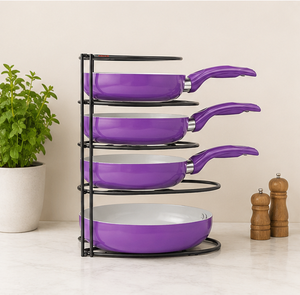 5 Tier Pot and <b>Pan</b> Organizer Rack for Kitchen Cabinet Metal Cookware Stand High Quality Metal Kitchen Storage Rack - Product Image 6