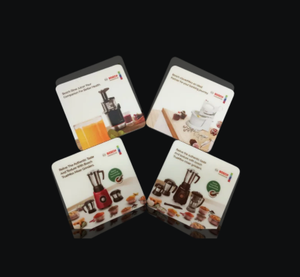 Posavasos de MDF Impresos Personalizados, Juego de Posavasos de MDF para Té y Café, Posavasos de Mesa de MDF con Logotipo Personalizado, Impresión por Sublimación - Product Image 2