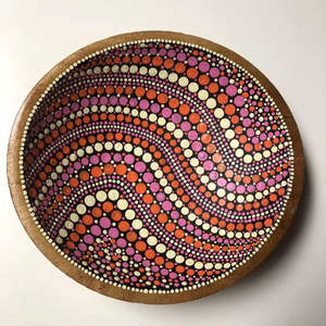 Bol décoratif en bois de manguier émaillé, fait main, de luxe, pour le Ramadan, pour l'iftar - Product Image 5