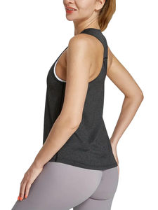 Débardeur de yoga pour femme en tissu tricoté 230 GSM, anti-dérapant, dos nageur, extensible dans les 4 sens, pour entraînement croisé, coupe courte - Product Image 4