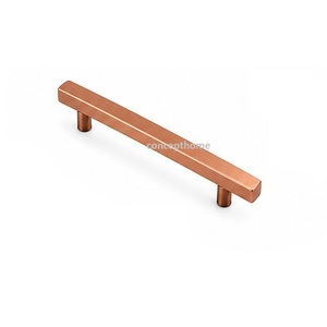 Concept Home Minimalist Brass Bar Cabinet Handle Rectangle Knob Easy Installation Hotel Furniture Hardware Customized Size - Product Image 1