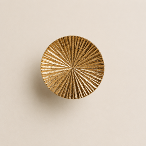 Solid Brass Engraved Round <b>Cabinet</b> <b>Knob</b> Antique <b>Gold</b> Finish Decorative Drawer Pull Wardrobe Door Furniture Hardware - Product Image 4