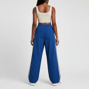 Pantalon de jogging streetwear oversize pour femme, coupe droite, taille élastique, épais pour l'hiver, avec poches, logo personnalisé peint, OEM - Product Image 2