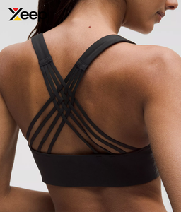 เสื้อชั้นในกีฬาโยคะคุณภาพสูงสำหรับผู้หญิง XEEP รุ่น XC-SB-122 แบบเรียบง่าย ระบายอากาศได้ดี สายปรับได้ แผ่นรองถอดออกได้ รองรับได้ดีเยี่ยม แห้งเร็ว - Product Image 4