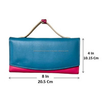 2025 dompet wanita multiwarna Clutch kulit unik daur ulang bergaya buatan tangan dompet kualitas tinggi indah