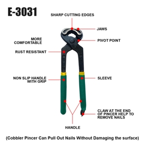 Pince coupante Eastman en acier à haute teneur en carbone avec poignée antidérapante, extracteur d'oreilles de serrage et de clous, support OEM personnalisable E-3031 - Product Image 5