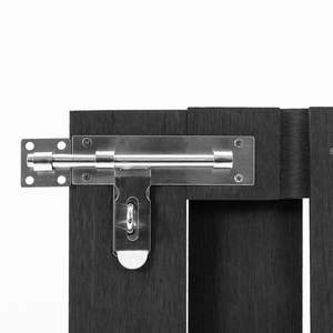 Puerta de Jardín de WPC Gris de 39.4"x31.5", Rejilla y Puerta Duraderas para Cercas - Product Image 4