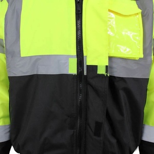 Custom <b>Hi</b> Vis Winter Class 3 High Visibility Jacket Orange Lined Fleece Work Reflective Safety Reflective Jacket - Product Image 5