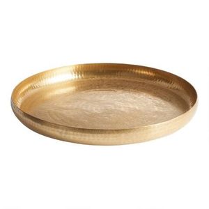 Metal Leaf Shaped <b>Decorative</b> <b>Plate</b> Green with Gold Rim Modern Design Durable Color Enamel for Food Serving - Product Image 3