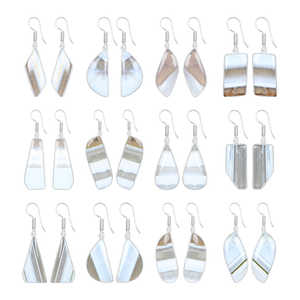 Boucles d'oreilles pendantes en laiton plaqué argent avec breloque, ornées d'une jolie opale d'Owyhee, tendance, idéales pour mariage, anniversaire, fête, meilleur prix - Product Image 1