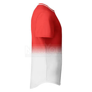 NOUVEAU Maillot de baseball pour homme YOU SPORTS rouge et blanc uni, manches courtes, col de baseball, 100 % polyester, vêtements de sport anti-transpiration - Product Image 6