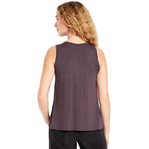 Venta al por mayor OEM: Top sin mangas para mujer, ajuste holgado, chaleco liso, cuello suave, mezcla de algodón y fibra de bambú, tejido de punto, ideal para verano. - Product Image 6