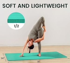 Colchonetas de yoga plegables OEM de gran venta para mujer, colchonetas de gimnasia de espuma de goma gruesa portátiles, colchonetas deportivas transpirables para niñas - Product Image 3