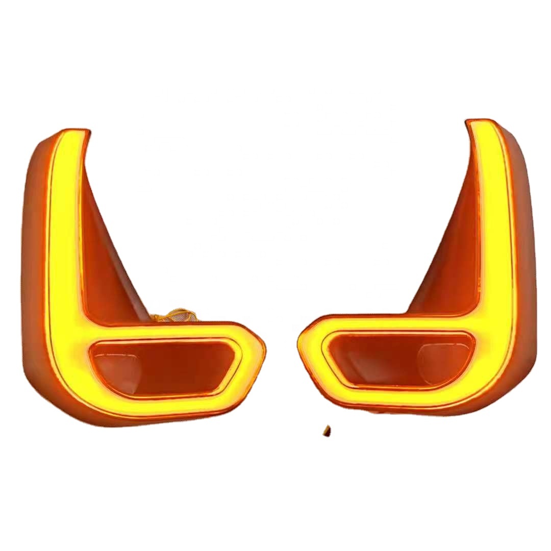 for Toyota Hilux Revo 2020 2021 LED DRL Daytime Running Lights with Turn Signal Front Bumper Fog Driving Modify Lamp Auto Parts